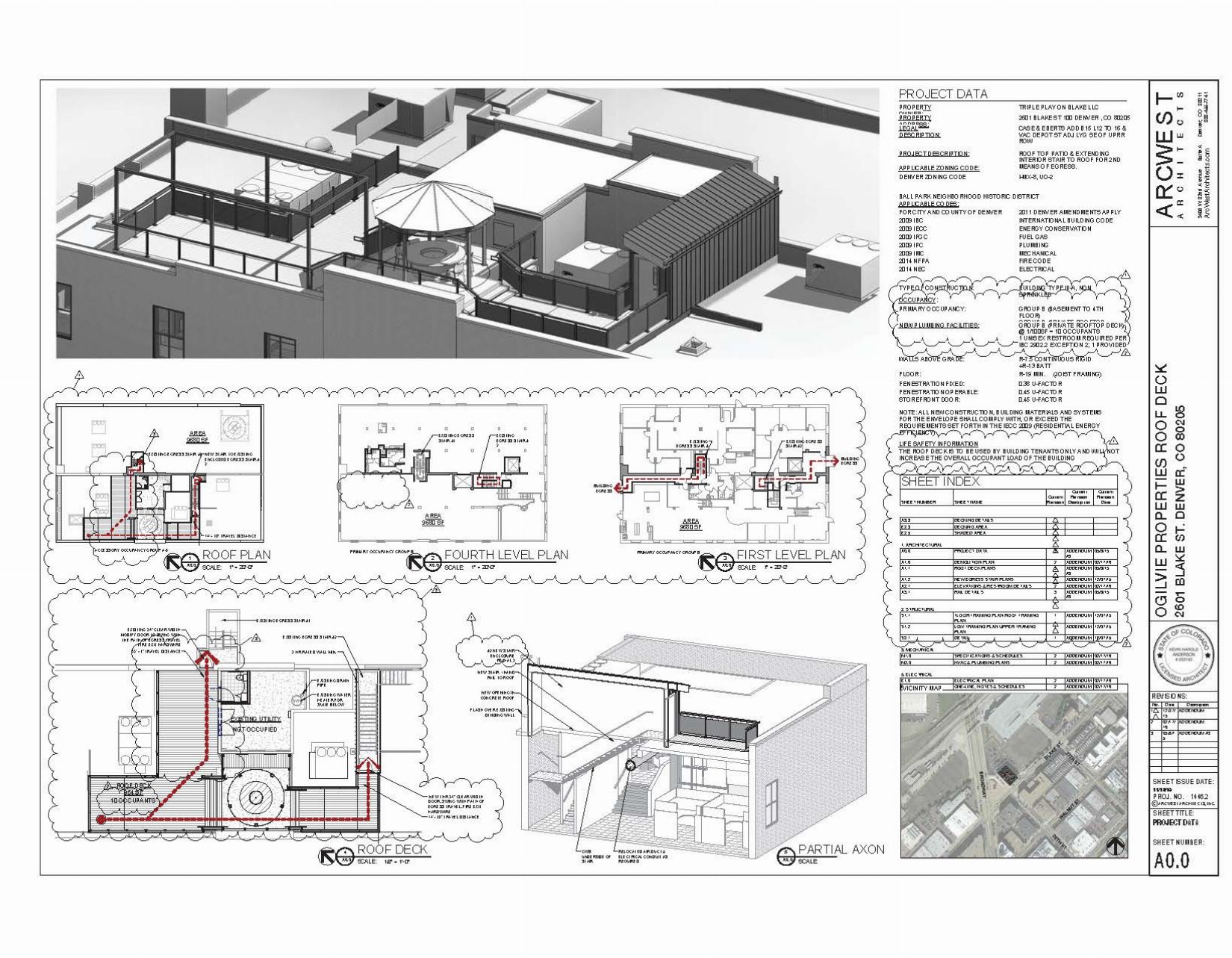 Denver Ballpark Office Rooftop Patio ArcWest Architects
